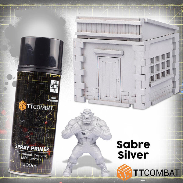 TTCombat Colour Spray Primer - Sabre Silver